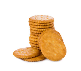 Biscuits on white background