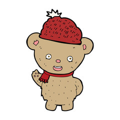 cartoon bear in hat