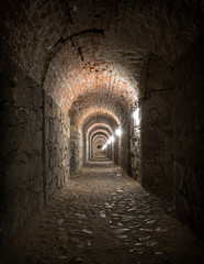 Old tunnel with light at the end