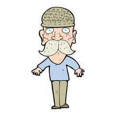 cartoon man wearing winter hat