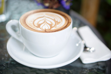 A cups of coffee on the table