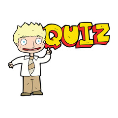 quiz sign cartoon