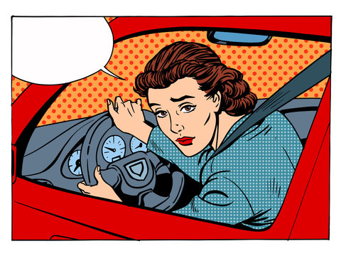 female driver offending transport traffic rules