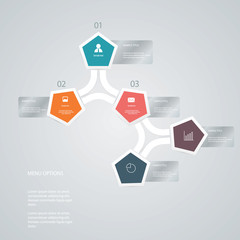 Infographics template and computer icons. Presentation layout