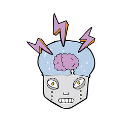 cartoon clever robot