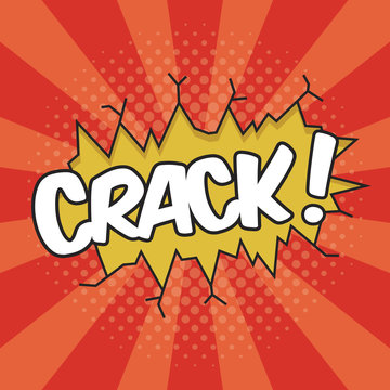 CRACK! Wording Sound Effect for Comic Speech Bubble