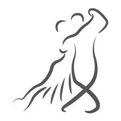 Dancing couple logo.