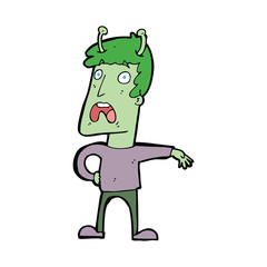 cartoon unhappy alien