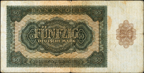 Historische Banknote, 1948, Fünfzig Deutsche Mark, Deutschland