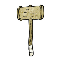 cartoon wooden hammer