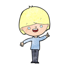 Obraz premium cartoon happy boy