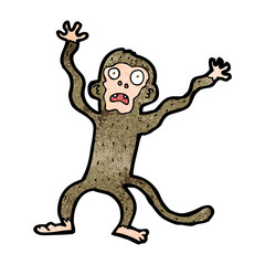 cartoon frightened monkey