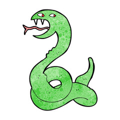 Fototapeta premium cartoon hissing snake