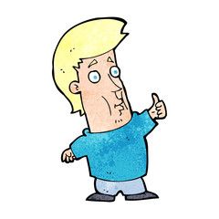 cartoon man giving thumbs up sign