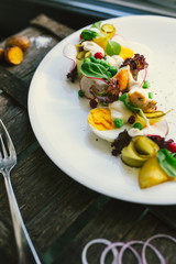 Salad with eggs