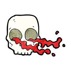 cartoon gross skull