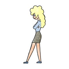 cartoon annoyed woman
