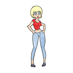 cartoon pretty woman