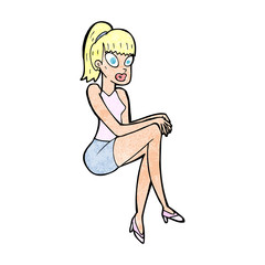 cartoon pretty woman