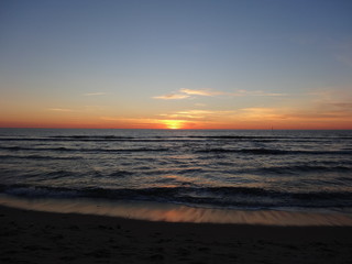 Sundown on the Islet of Sylt in the Noth Sea