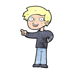 cartoon man pointing