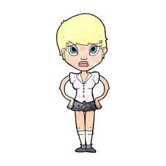 cartoon annoyed girl