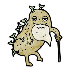 cartoon old potato