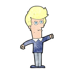 cartoon man punching