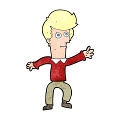 Fototapeta premium cartoon man waving