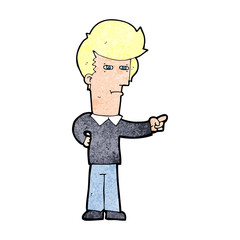 cartoon man pointing