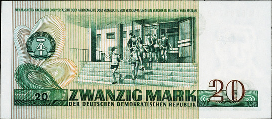 Historische Banknote, DDR, 1975, Zwanzig Mark