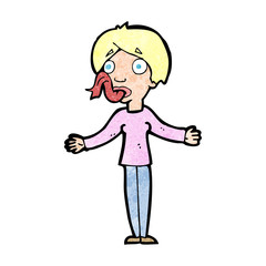 cartoon woman telling lies