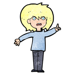 cartoon woman asking question