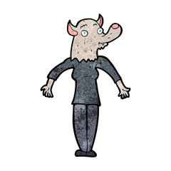cartoon werewolf woman