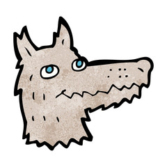 cartoon wolf head