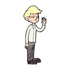 cartoon arrogant boy