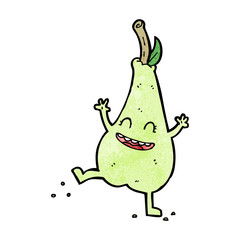 cartoon happy dancing pear