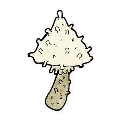 cartoon weird mushroom