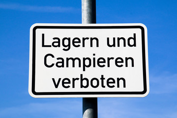 Obraz premium Campieren verboten