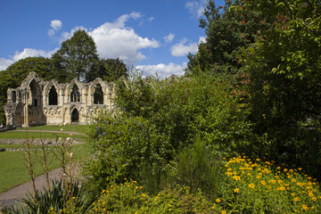 Fototapeta na wymiar St. Mary's Abbey Ruins in York