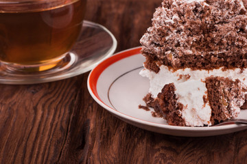 Cake with tea