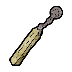 cartoon burnt match