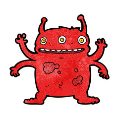 cartoon alien monster