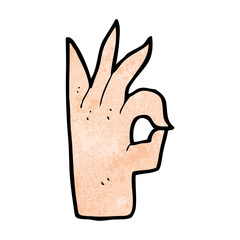 cartoon okay hand gesture