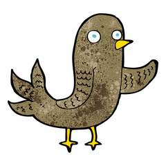 cartoon waving bird