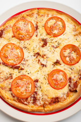 Italian pizza with tomatoes
