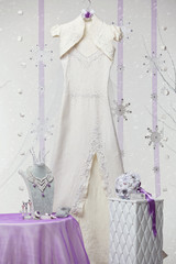 Wedding dress and accessories