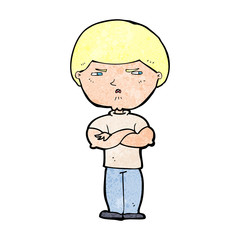 Obraz premium cartoon grumpy man