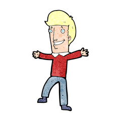 cartoon happy man