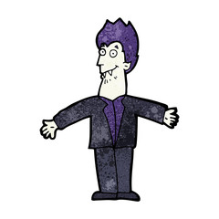 cartoon vampire man